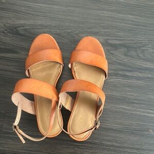 J. Crew Tan Minimalist Sandals